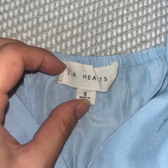 Pacsun L.A. hearts blue open front flowy crop top - Picture 5 of 6